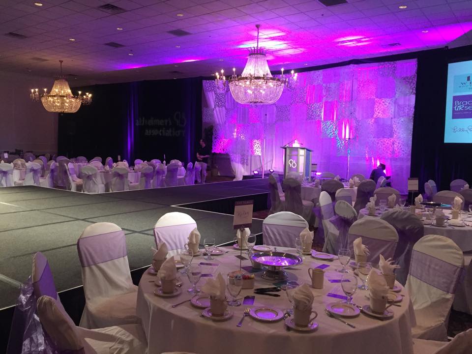 Wedding reception with stage from Presidential Catering